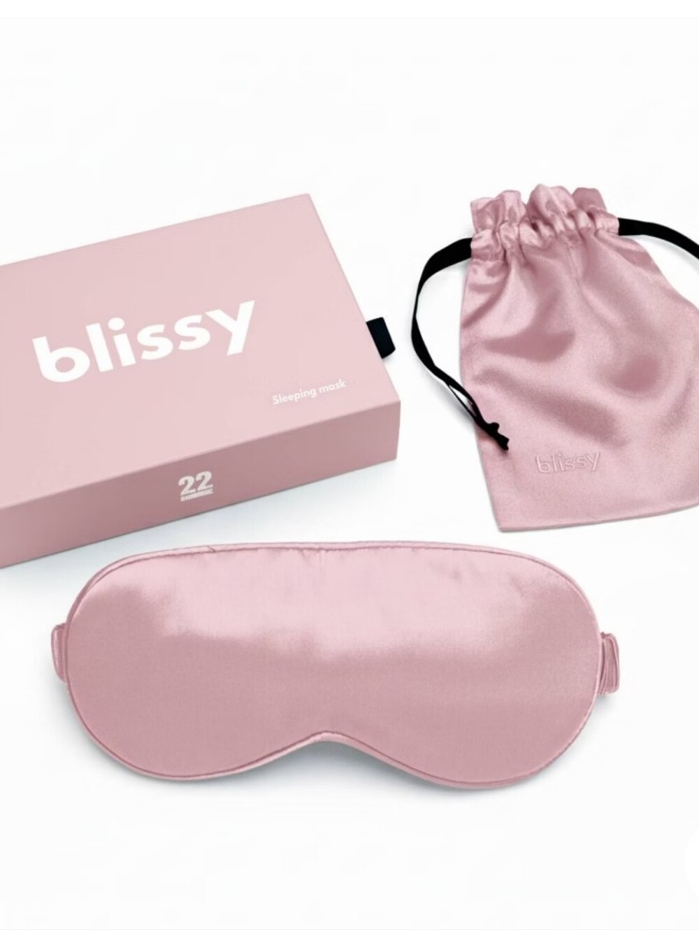 Blissy Mulberry Silk Sleep Mask- Pink